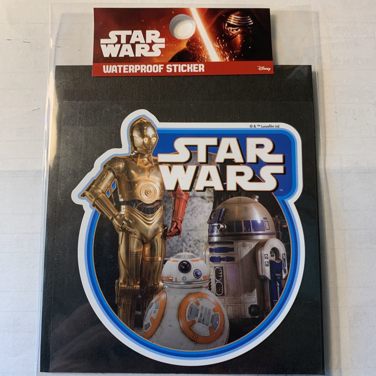 スターウォーズ ステッカー C-3PO R2-D2 BB-8 フォースの覚醒 EP7 限定