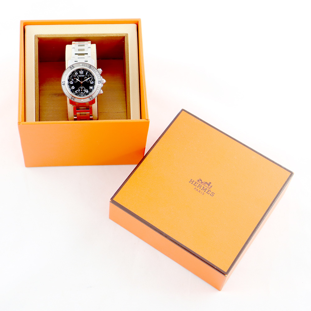 電池交換済 HERMES エルメス クリッパー ダイバー CL2.310 クロノ