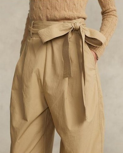  new goods Polo Ralph Lauren oversize belt attaching cotton tapered pants 0