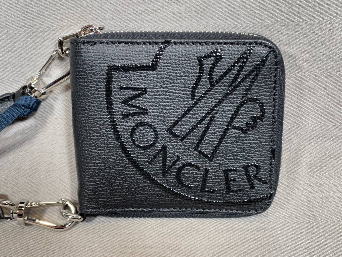 モンクレール MONCLER ロゴ財布 コインケース ストラップ付き-