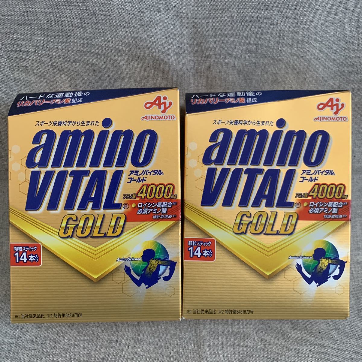 アミノバイタル ゴールド アミノ酸4000mg 顆粒スティック 14本入り2箱(総額6436円)