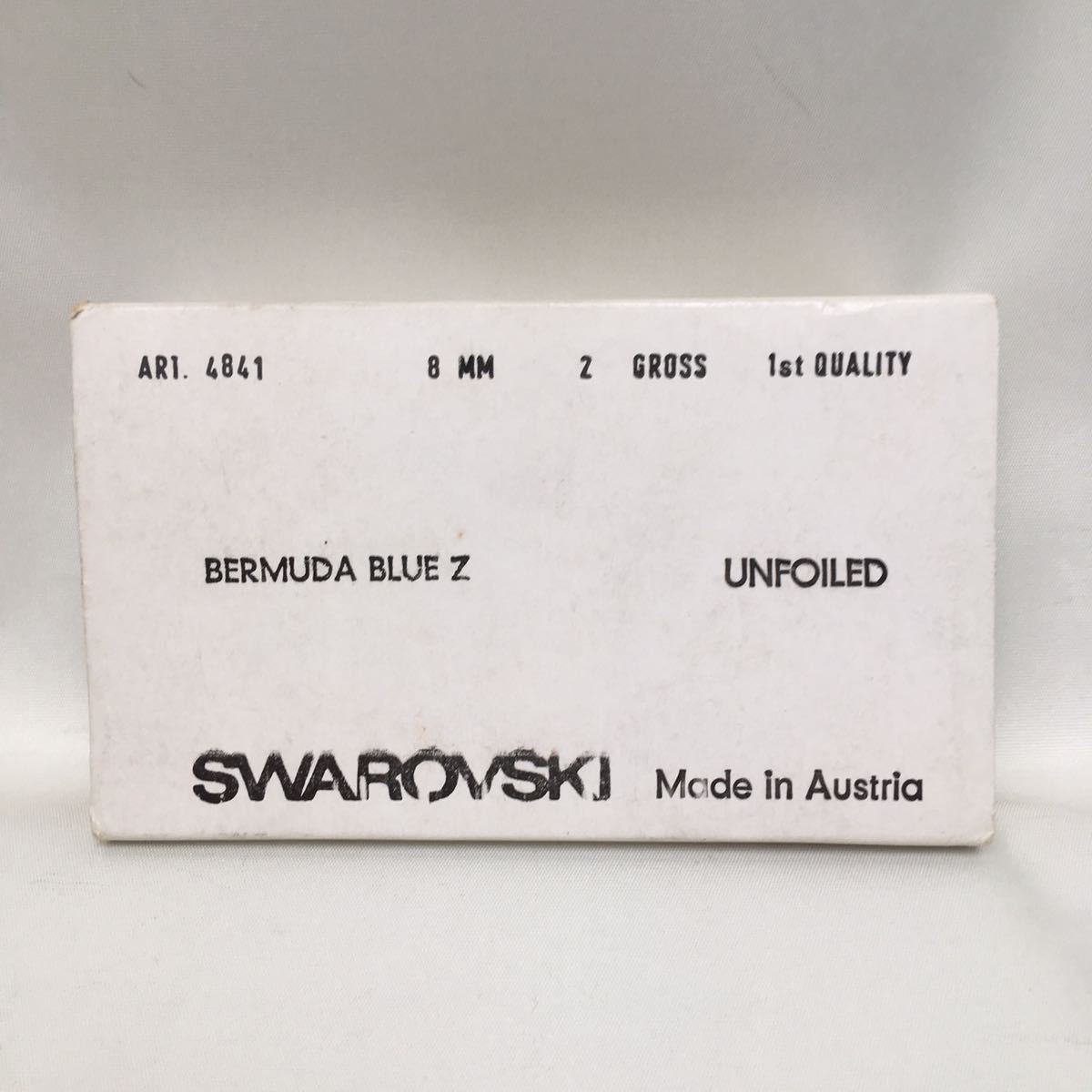  【12個 】ヴィンテージスワロフスキー #4841 8mm バミューダブルー 1970年代 スワロフスキー まとめて グロス SWAROVSKI キューブ型 _画像2