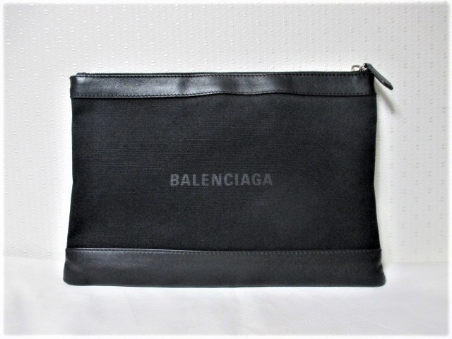 BALENCIAGA バレンシアガ クラッチバッグ レザー ブラック | labiela.com