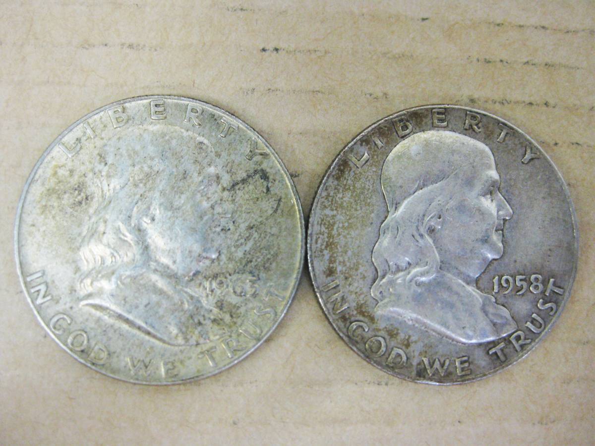 美品 銀貨です 1951年 フランクリン50セント銀貨 S刻印 送料無料 11915 