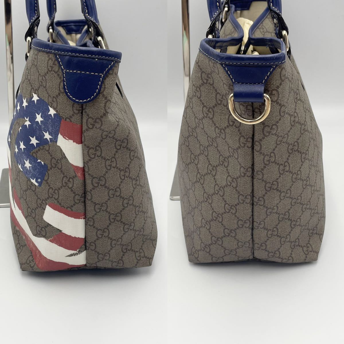1円 【最高級】 GUCCI グッチ 星条旗 アメリカ トートバッグ