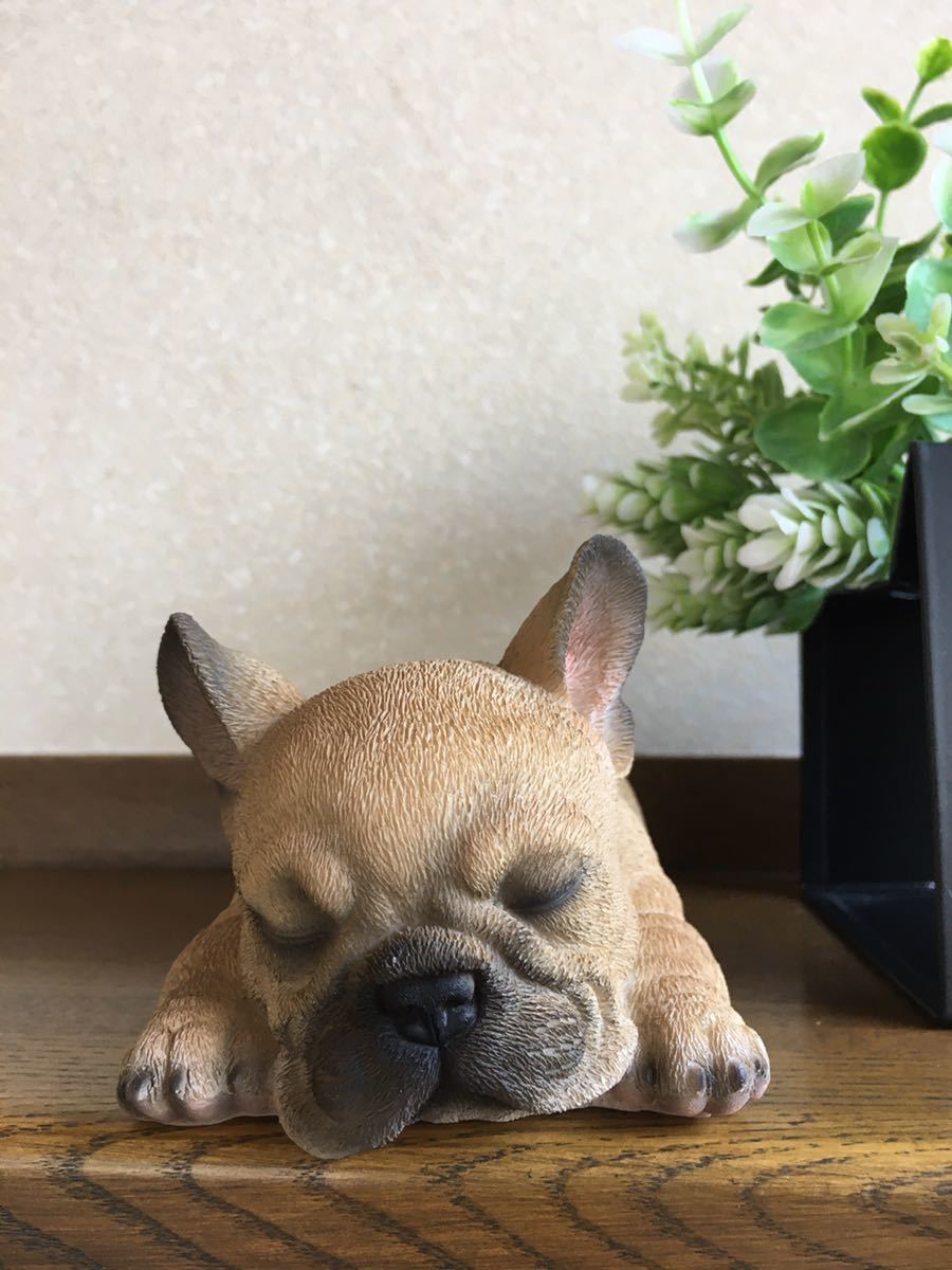 リアルでかわいい犬の置物♪　うつぶせブルドッグ　フレンチブルドッグ_画像1