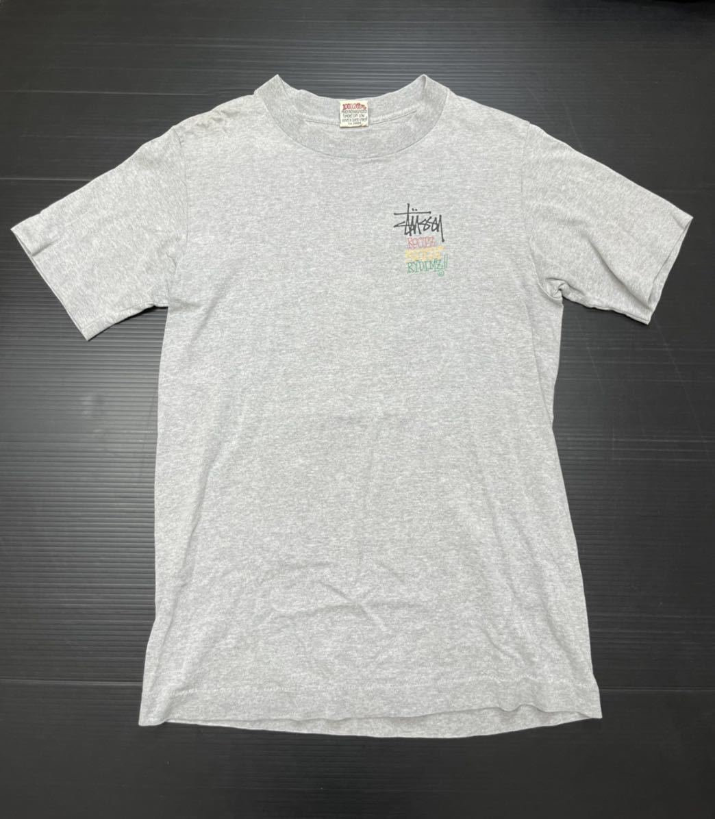 希少 STUSSY ステューシー 80s 90s ラスタマン Tシャツ S ヴィンテージ USA製 白タグ Tee vintage アメリカ製 プリント ラスタ_画像2