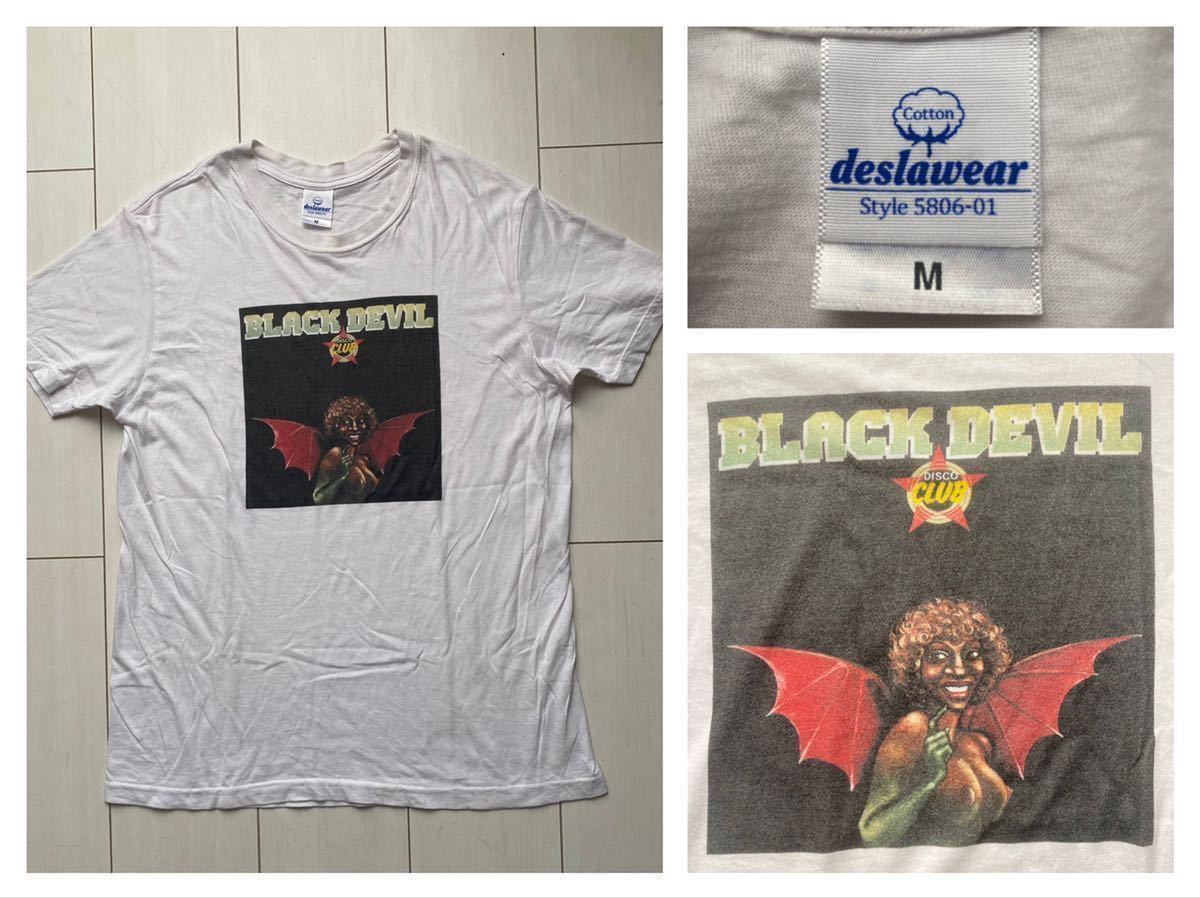 送料無料 美品 BLACK DEVIL DISCO CLUB Tシャツ latin afro soul funk jazz rock electro rap tees live tour band vintage white ホワイト_画像1