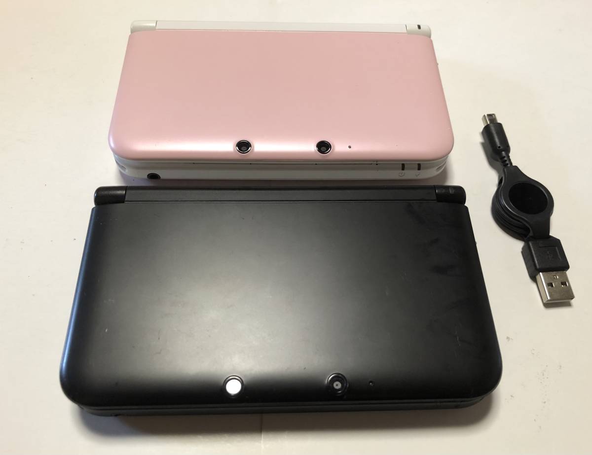 即日発送】 New 3DS LL ピンク×ホワイト 充電ケーブル付き ...