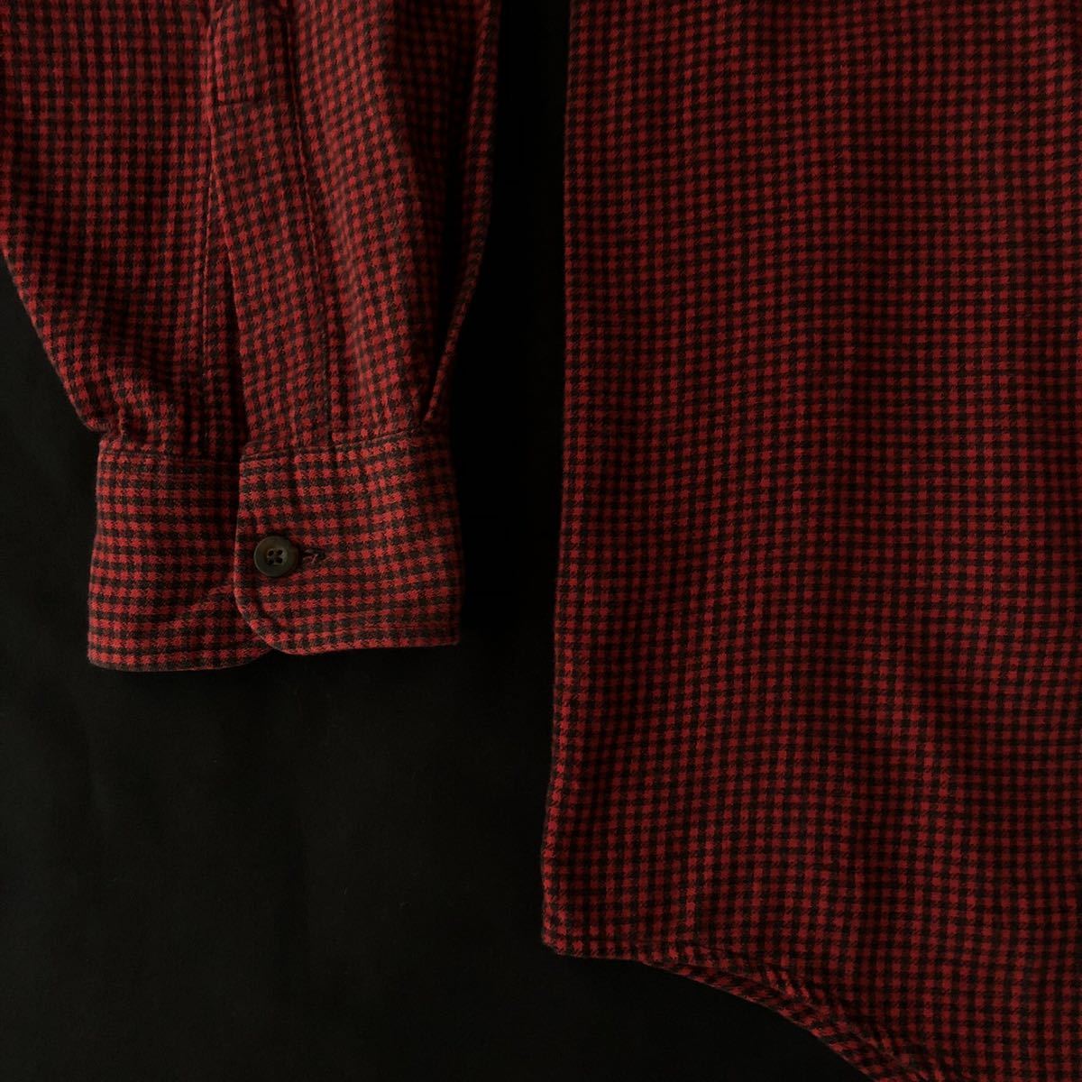 80s L.L.Bean Houndstooth Cotton Flannel B.D Shirt made in USA 80年代 エルエルビーン 千鳥格子 コットンフランネル ボタンダウンシャツ_画像6