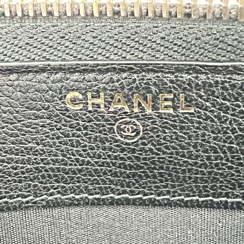 シャネル CHANEL ラウンドファスナー長財布 マトラッセ ココマーク