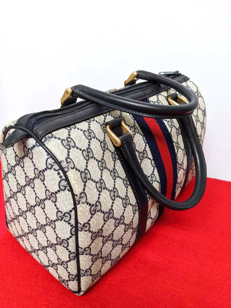 美品 極希少!Gucci シェリーライン ビンテージミニボストンバッグ