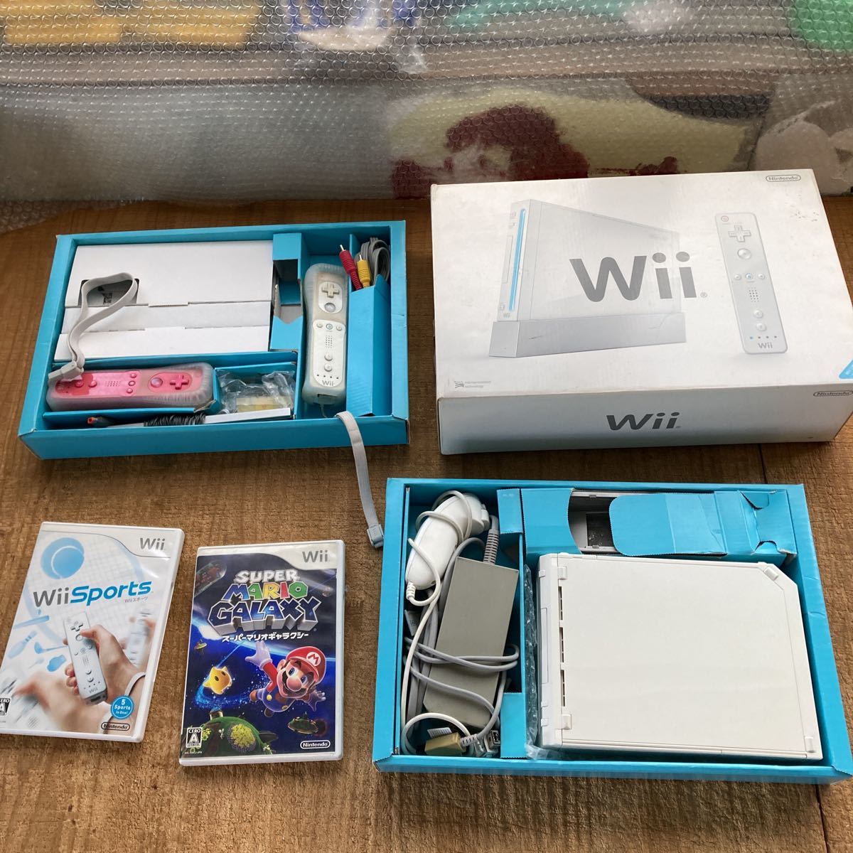 任天堂 Wii RVL-001 JPN セット コントローラー Sports スーパーマリオギャラクシー 箱付き 動作品 まとめて_画像1