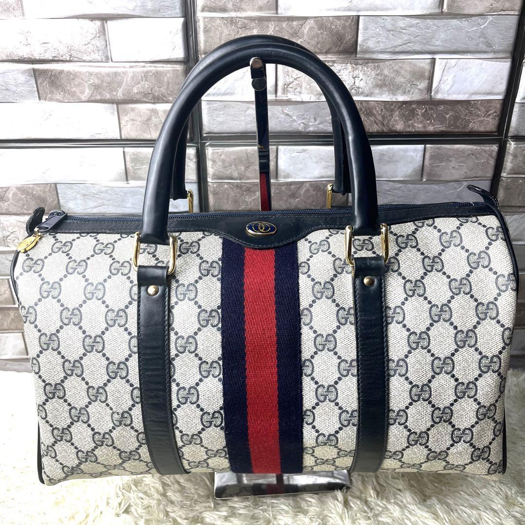 OLD GUCCI オールドグッチ ミニボストンバッグ シェリーライン GG