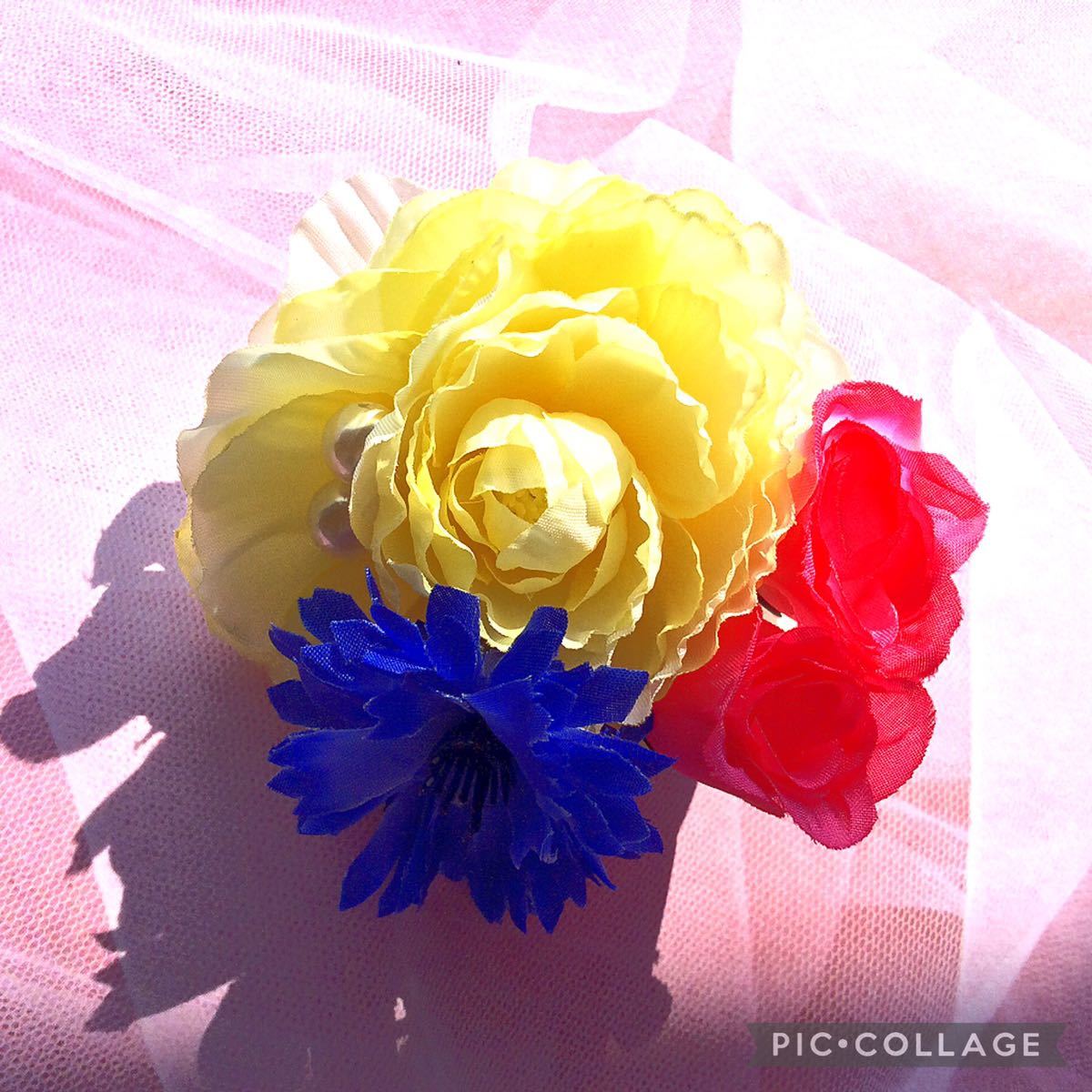 * corsage flower arrangement yellow color rose * brooch frill pearl go in . type graduation ceremony wedding presentation .. type go in . type 