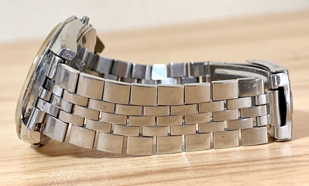 1円〜H OMEGA オメガ シーマスター シルバー文字盤 自動巻 デイト 純正