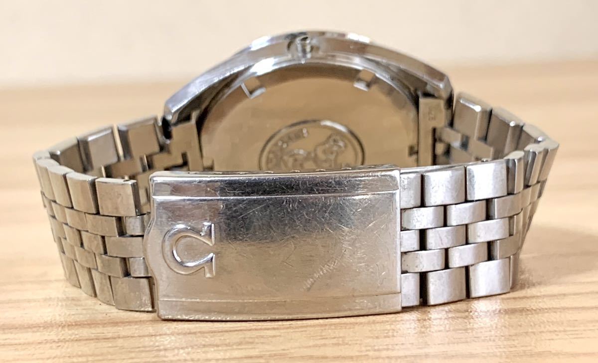 1円〜H OMEGA オメガ シーマスター シルバー文字盤 自動巻 デイト 純正