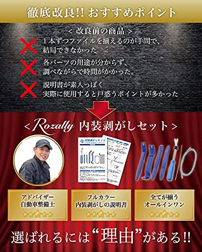 【自動車整備士が監修】 内張剥がし 内張はがし 車 内装 配線 うちばりはがし ドラレコ 配線ガイド 車用内装パーツ 内装剥がし 内装はがし_画像6