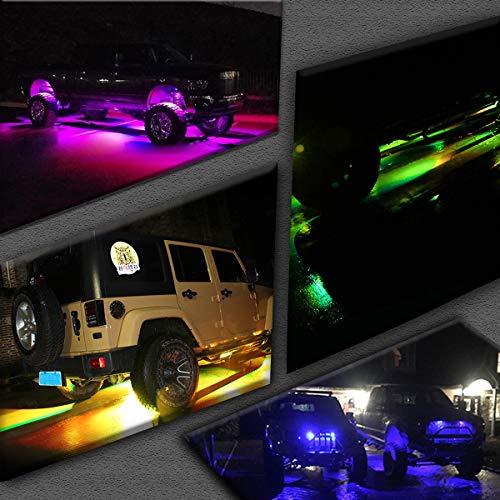 led テープライト車 RGBライトキットLEDロックライト Rockライト ブレーキライト 携帯電話APP Bluetoothコントロール 車外装飾_画像7