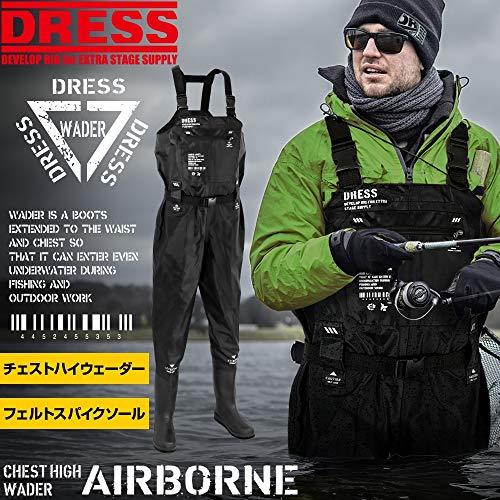 [DRESS] ウェーダー チェストハイウェーダー ラジアルソールAIRBORNE XL【身長】175~180【ブーツ】27~27.5_画像2