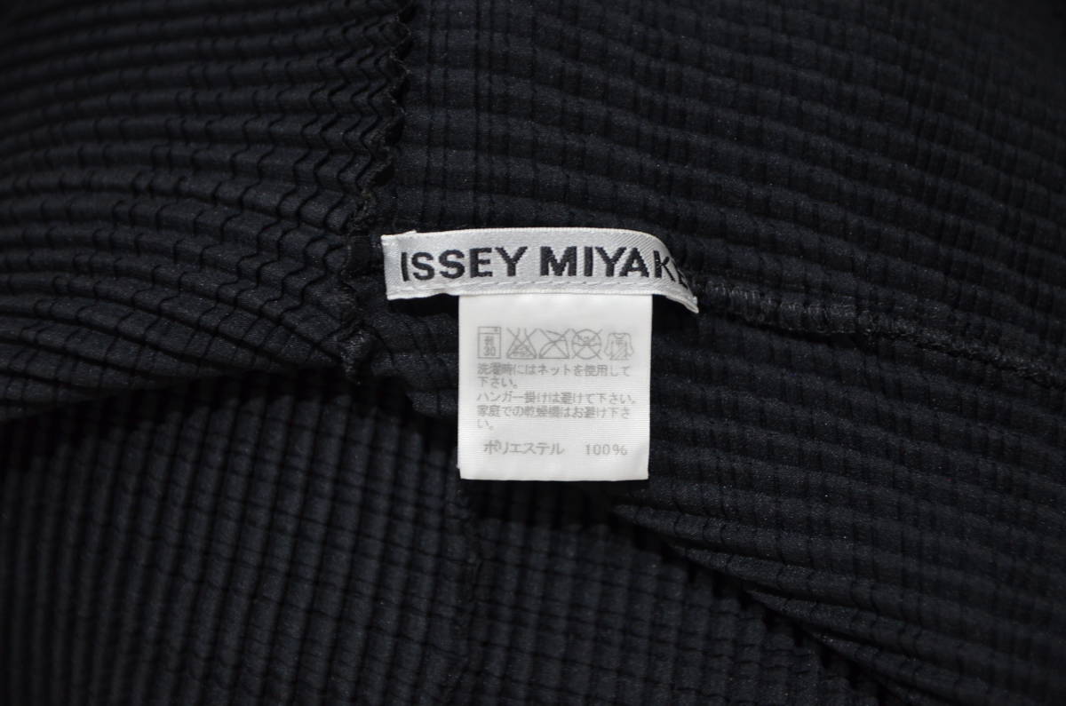 ISSEY MIYAKE イッセイミヤケ 変形 プリーツ カーディガン ボレロ ブラック 2 Y-311169の画像3