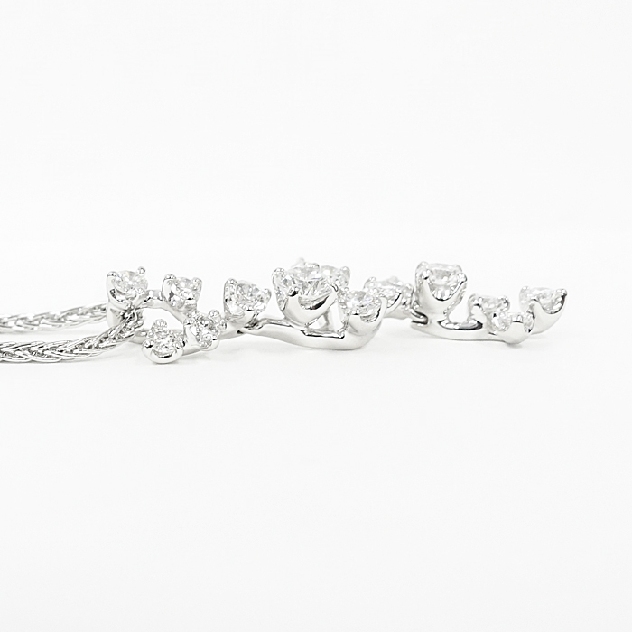 星の砂 ダイヤモンド ネックレス 0.70ct プラチナ Pt900 送料無料 美品