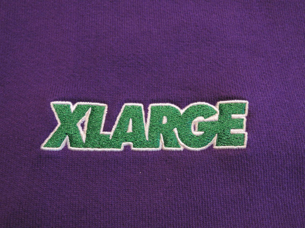 X-LARGE XLARGE エクストララージ STANDARD LOGO PULLOVER HOODED SWEAT 紫 L フーディー 最新人気商品　値下げしました！_画像2