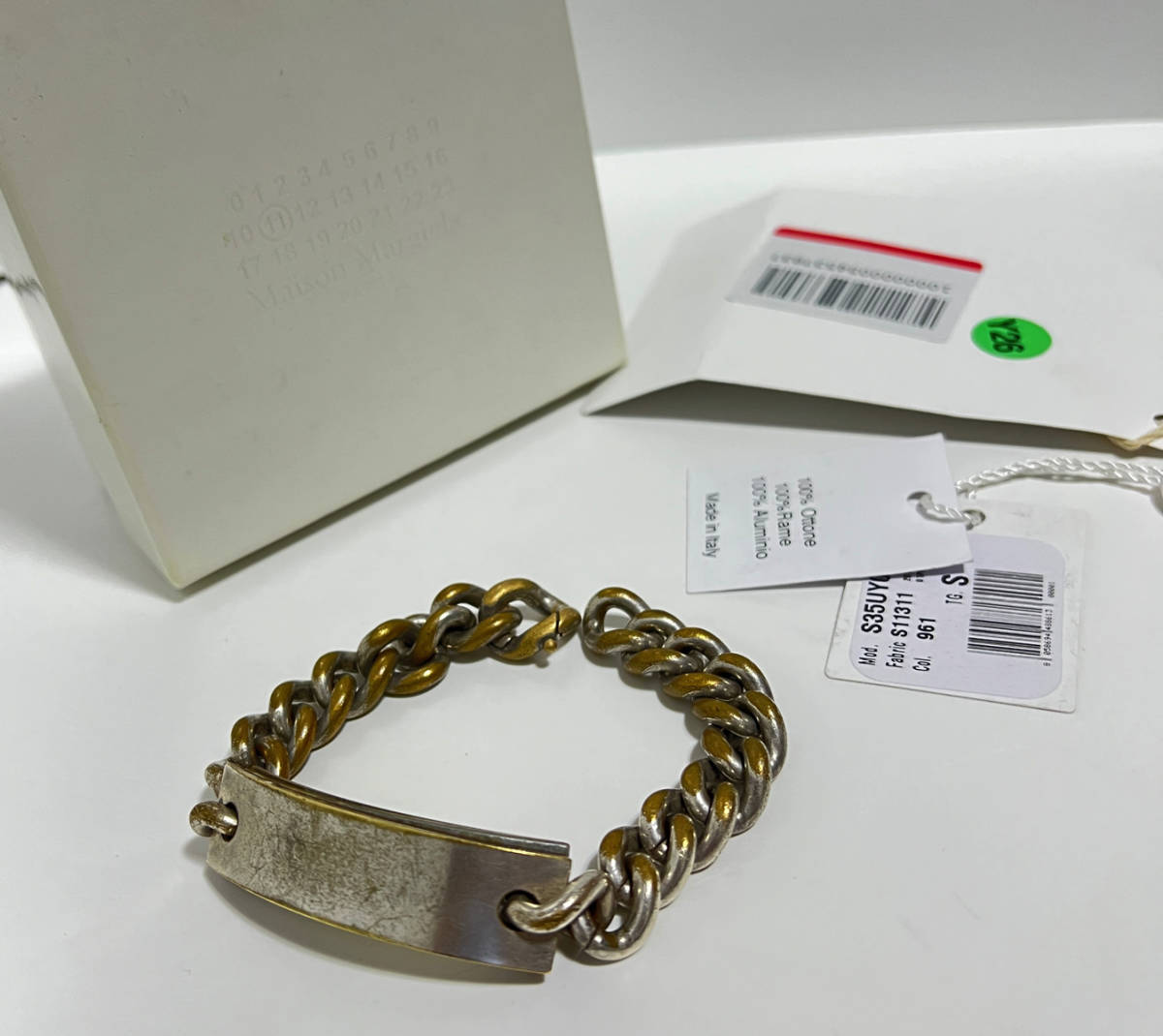 Maison Martin Margiela 11 ID ブレスレット S35UY0180 マルタン 全国送料込み Maison Martin Margiela 真鍮ブレスレット ブレスレット
