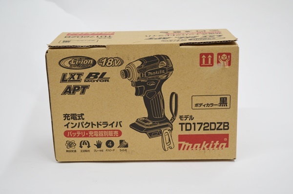 未使用 makita マキタ 充電式インパクトドライバ 18V TD172DZB 税込