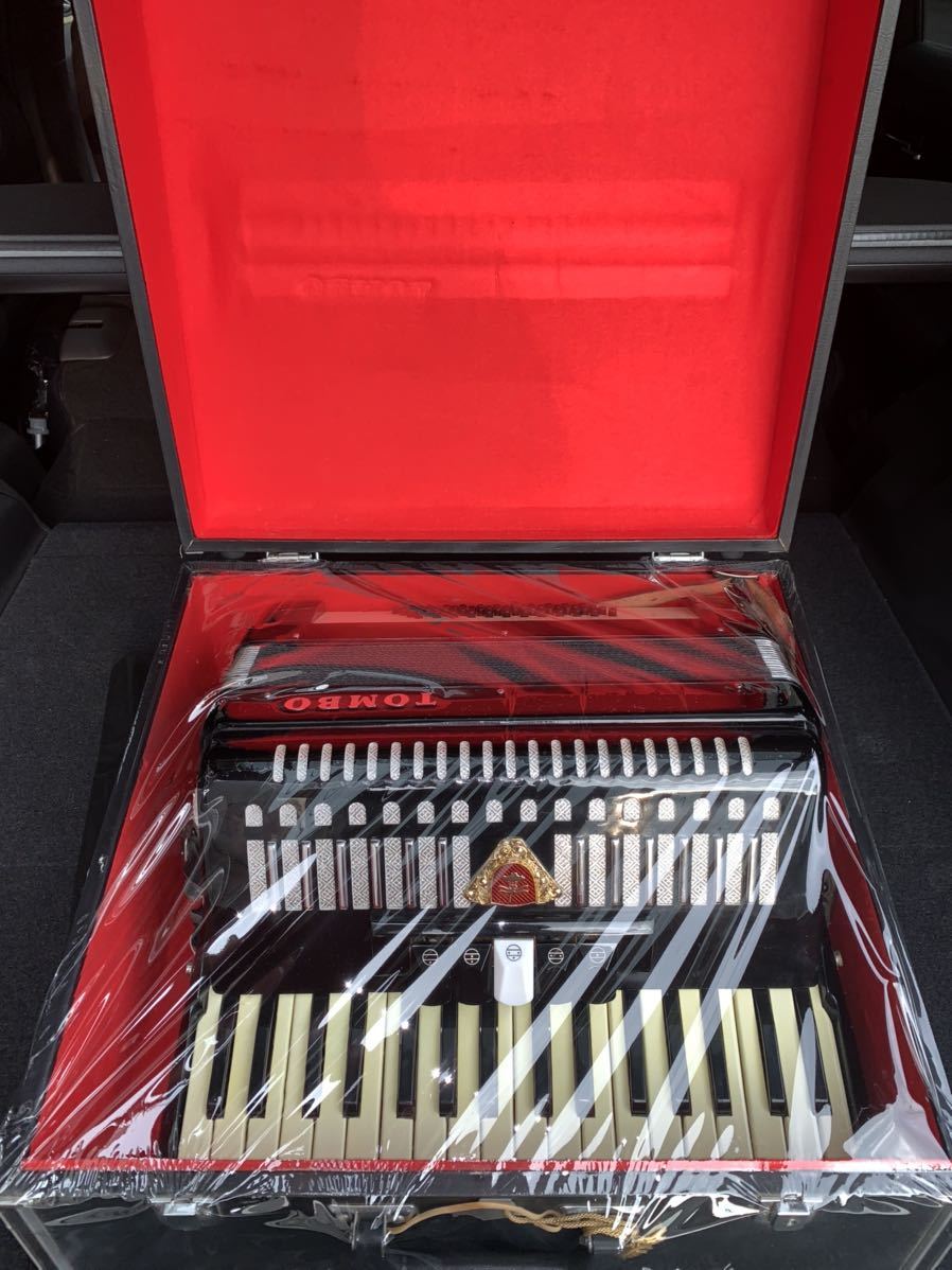 TOMBO トンボ T-48 アコーディオン 鍵盤楽器 ハードケース付き 34鍵 ic