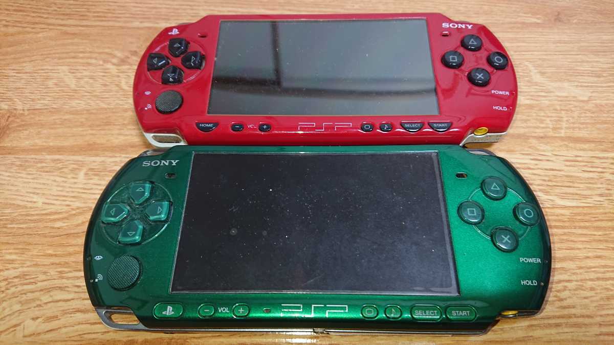 PSP 3000グリーン 2000ブラック 本体 2台 中古 ジャンク品 最大61%OFFクーポン