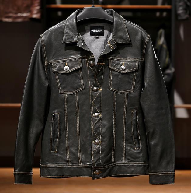 たしろ屋 名門ファクトリー「DENIM」社 黒レザーブルゾン 21万6,000円