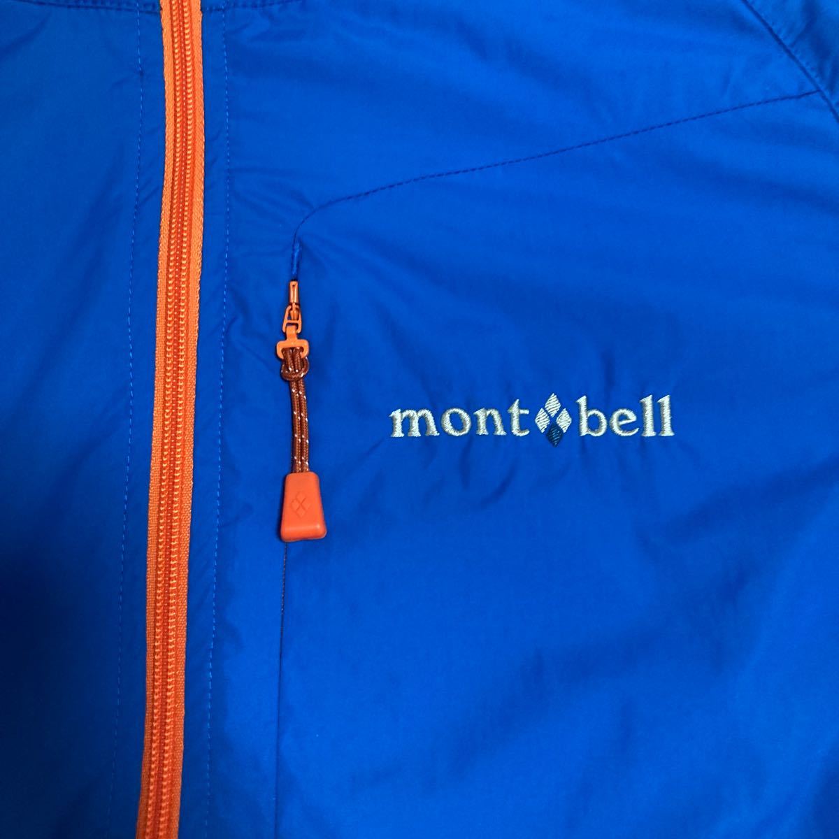 モンベル mont-bell ライトシェルパーカ　ブルー　ライトシェルパーカ Men's 収納ケース付き