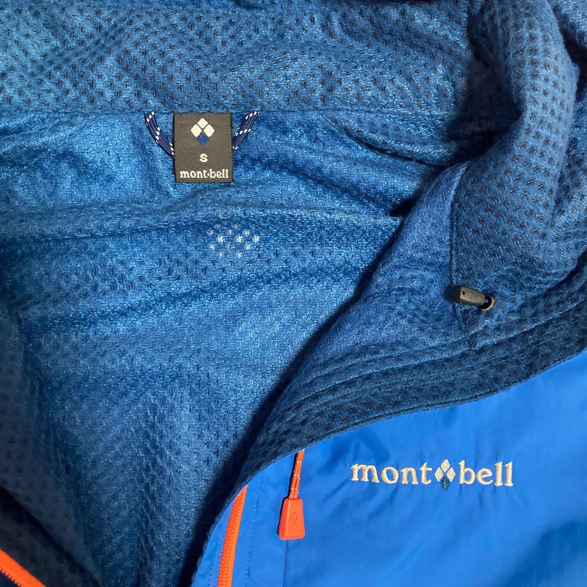 モンベル mont-bell ライトシェルパーカ　ブルー　ライトシェルパーカ Men's 収納ケース付き