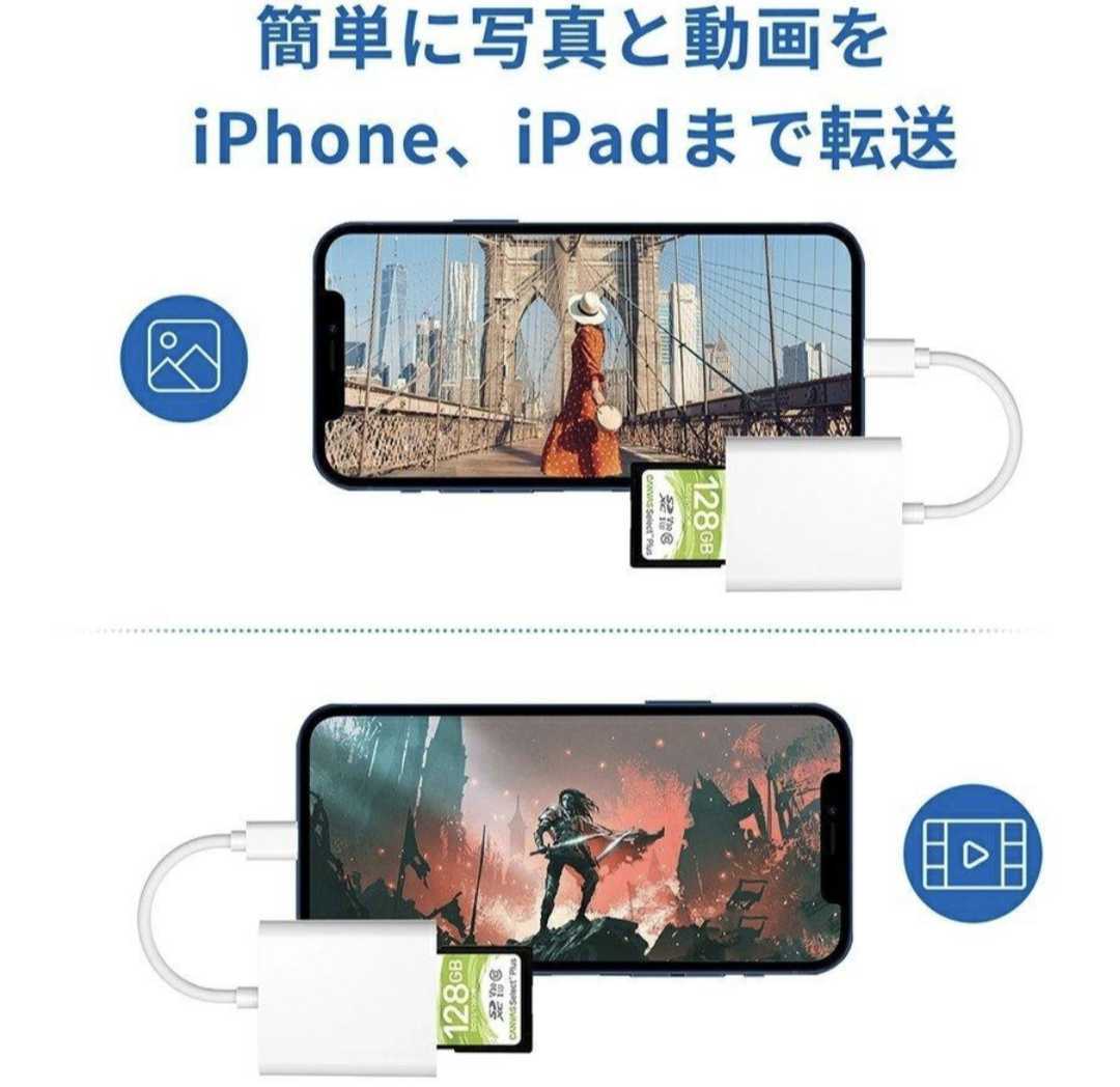 SDカードリーダー2in1 iPhone/iPad Micro SD/SDカード