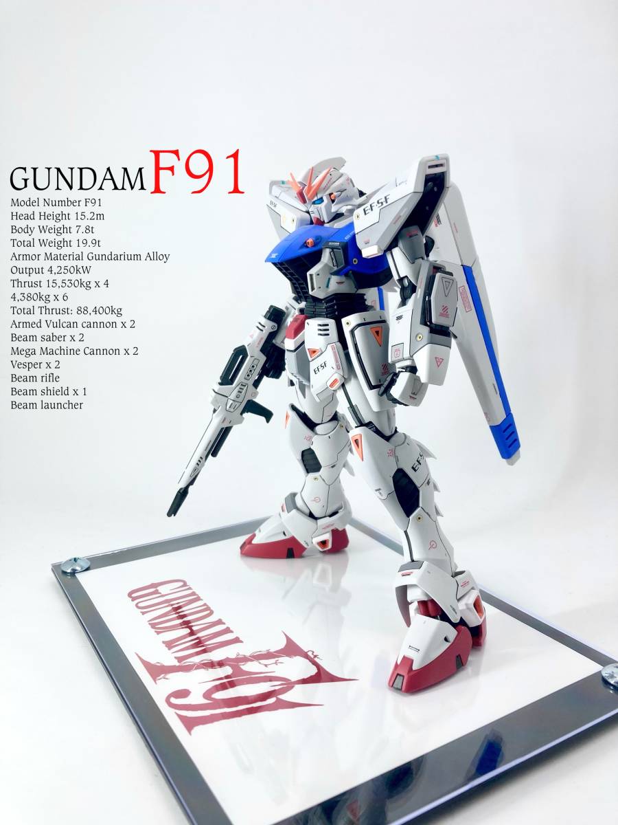 MG 1/100 ガンダム F91 全塗装完成品【ガンプラ,機動戦士ガンダムF91】_画像1