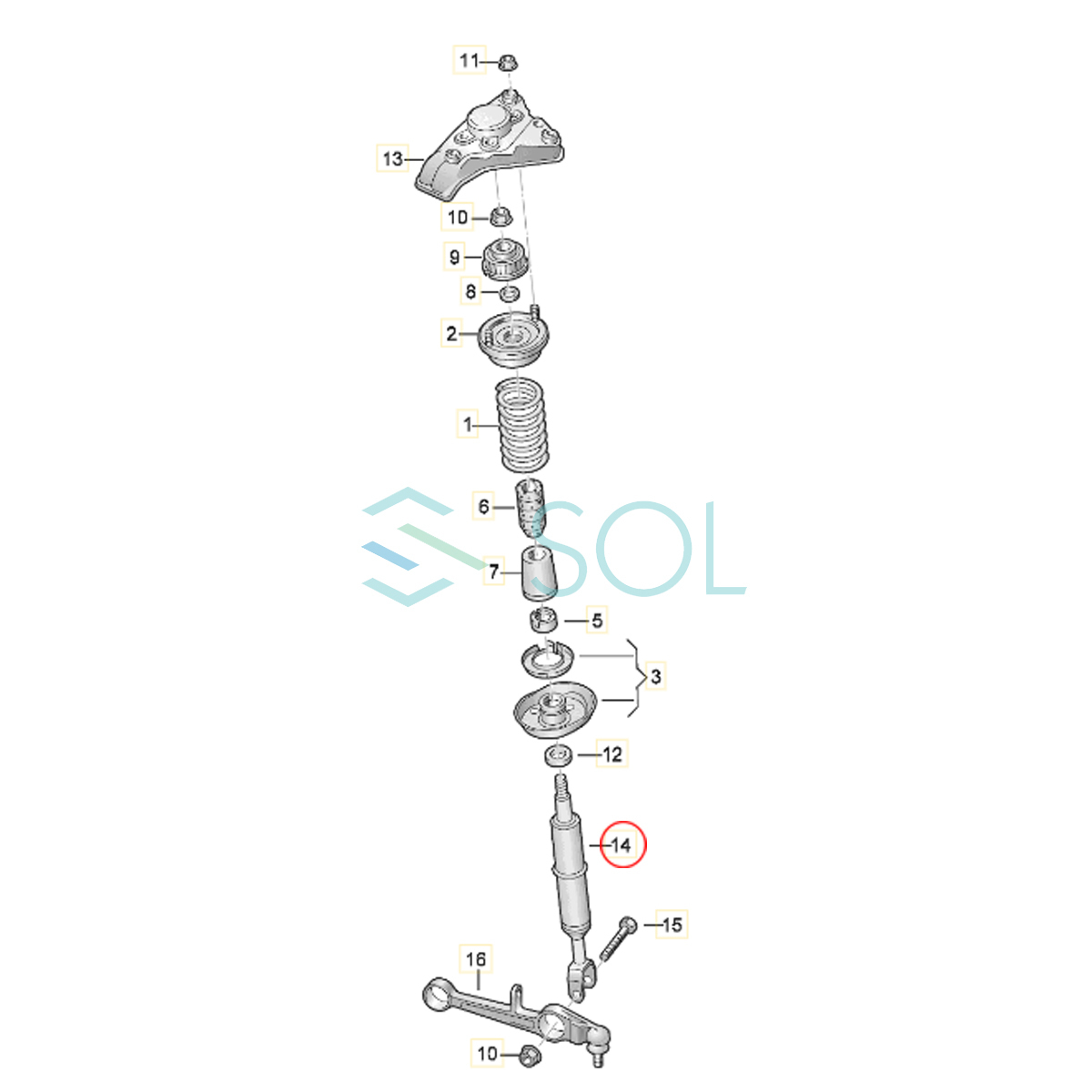  Audi A4 B5(8D2 8D5) A6 C5(4B2 4B5) front shock absorber nut attaching left right common 3B0413031A 3B0413031 3B0413031H 3B0413031Q