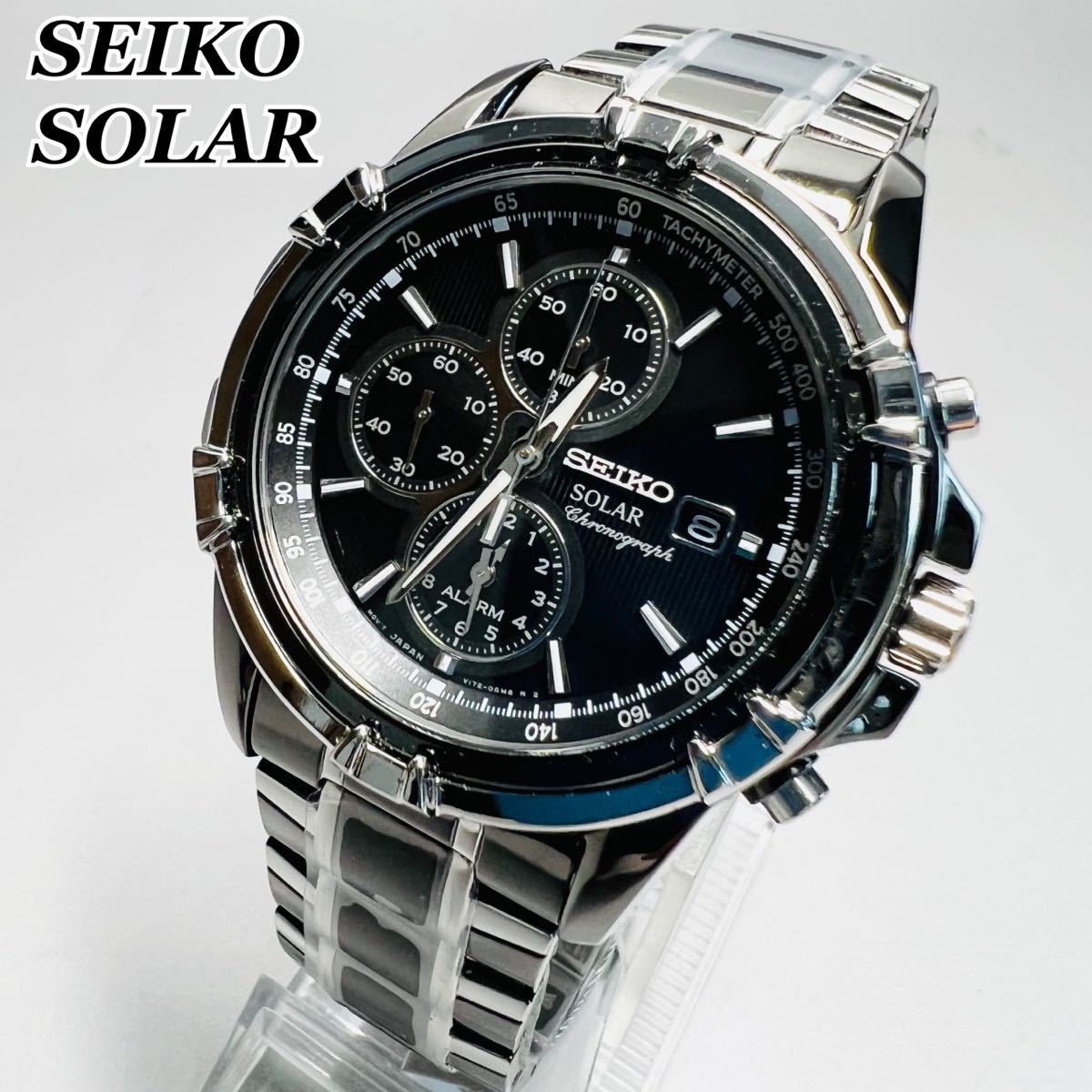 最安値に挑戦】 【新品】SEIKOセイコー SEIKO/セイコー セイコーのクロノグラフ アナログ 4T57-00B0 定価万円 メンズ  ソーラー クロノグラフ 海外モデル クロノグラフ 腕時計 メンズ腕時計 