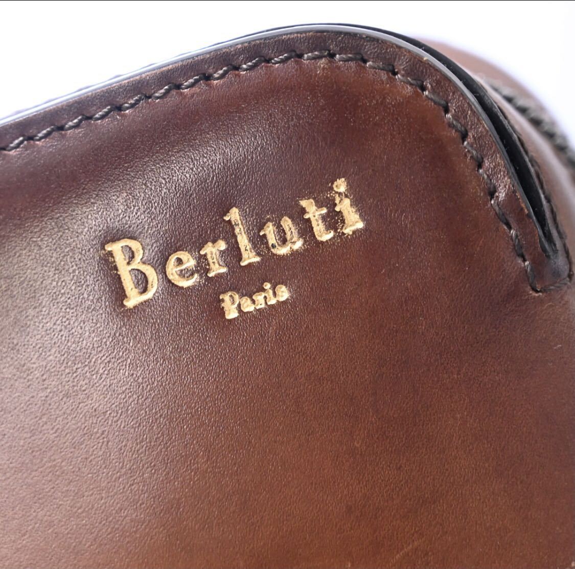  не использовался Париж головной офис Berluti Berluti PROFIL золотой pa чай n серебряный pa чай n все в одном ручная сумочка клатч 