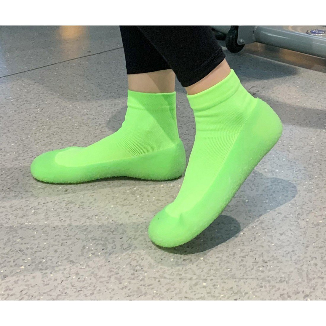 socks shoes fluorescence color slip prevention soft ventilation light weight elasticity socks room shoes interior outdoors combined use 23.5cm purple 