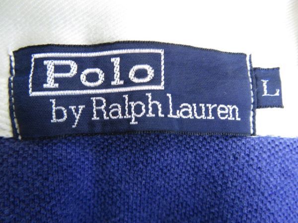 【送料300円可】008c43◆人気です◆Ralph Lauren ラルフローレン レインボーボーダー 半袖ポロシャツ L/ジャケット/アメカジ/メンズ/男性_画像9