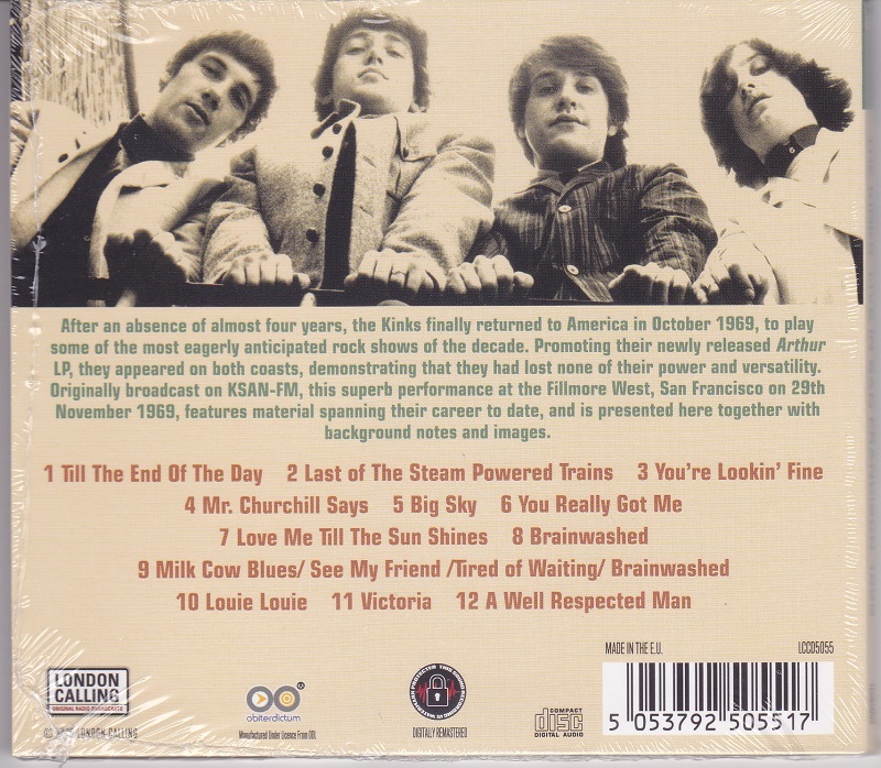 # new goods #The Kinks gold ks/live in San Francisco 1969(CD)