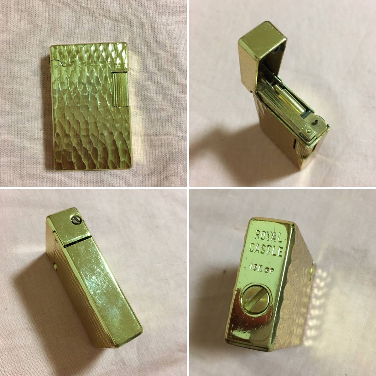 【ジャンク品】ライター　ネクタイピン　ジッポ　ロンソン　金メッキ　ROYAL CASTLE 18K GP ZAIMA CHATEAU RONSON W.GURMANY_画像10