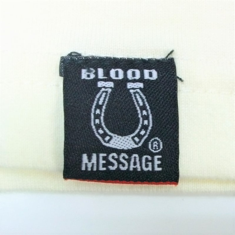 ブラッドメッセージ BLOOD MESSAGE半袖Tシャツ BLST-1100 Sacred Heart オフホワイト 44 XL 2L/ロック スカル タトゥー アメカジ バイカー_画像6