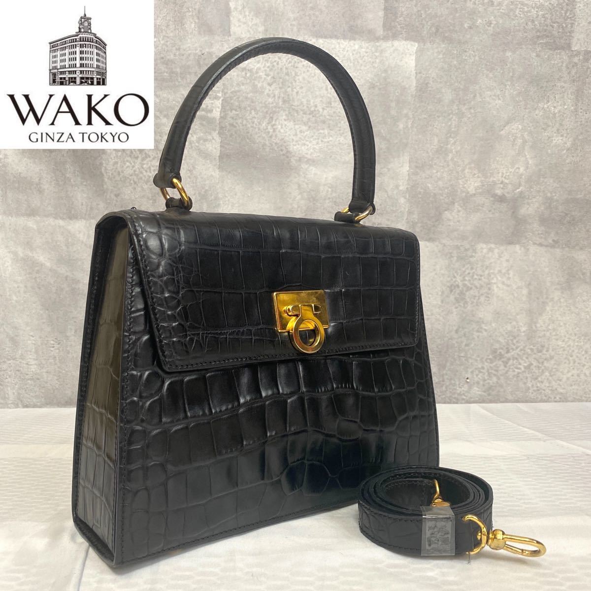 極美品 定価12万円程 WAKO ワコウ 銀座 和光 フォーマル 黒 ブラック