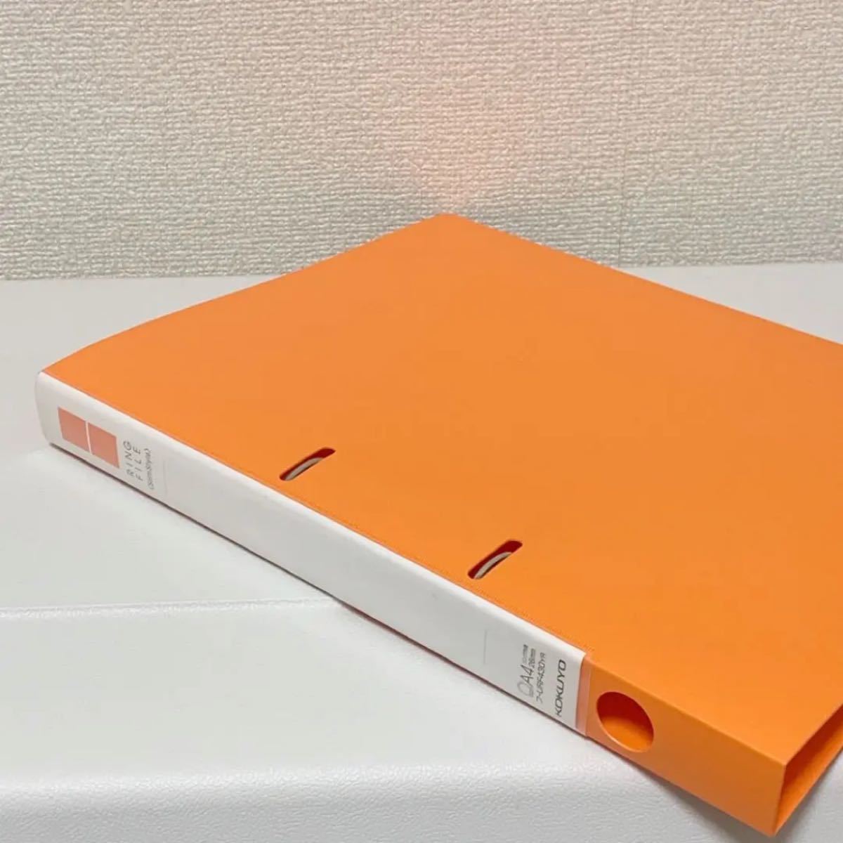 新品コクヨKOKUYO オレンジ　A4サイズ　2穴　リングファイル　スリムスタイル　バインダー文房具文具書類　フ-URF430YR