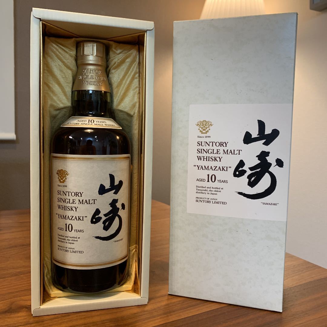 サントリーウイスキー 山崎10年 箱付き SUNTORY シングルモルトウイスキー 古酒(日本)｜売買されたオークション情報、yahooの商品