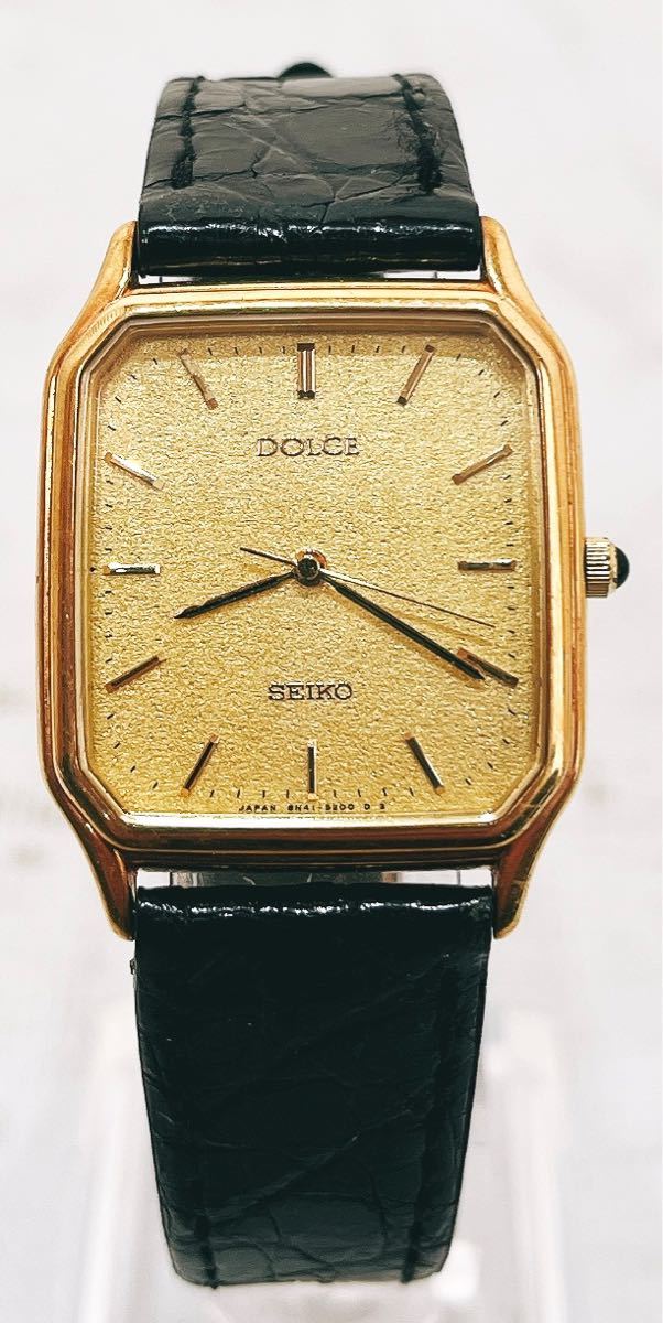 SEIKO ドルチェ 18KT 8N41-5150 クォーツ 腕時計 メンズ 金無垢 DOLCE