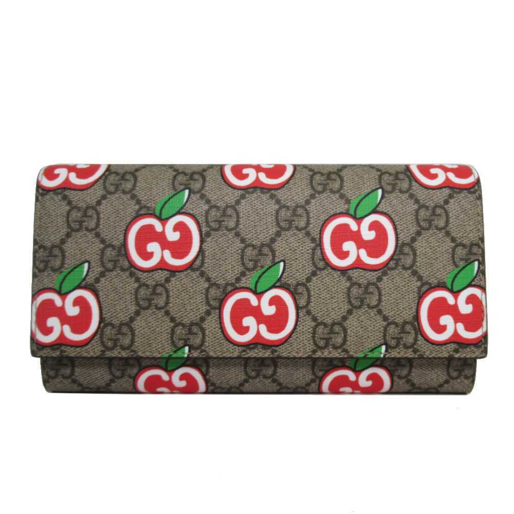 グッチ GUCCI 長財布 レディース 624878-2EVAG-8646 PVC GG アップル