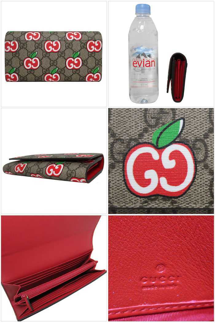 グッチ GUCCI 長財布 レディース 624878-2EVAG-8646 PVC GG アップル